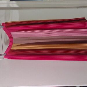 J crew multi color pleated midi skirt